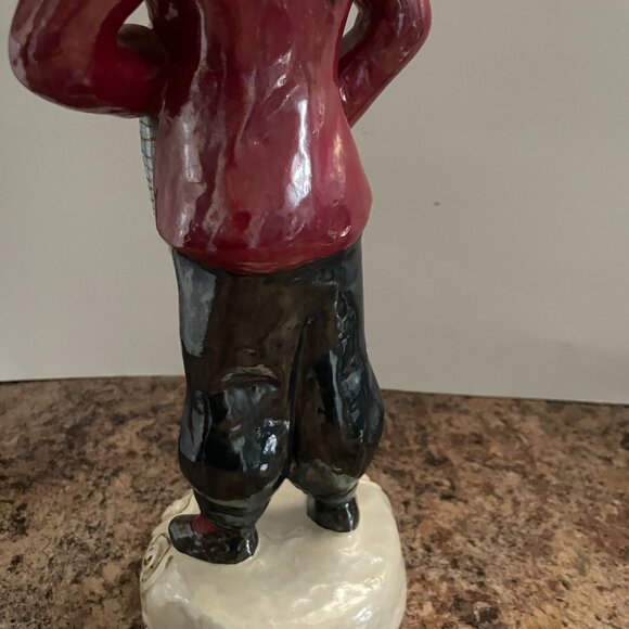 large vintage antique Asian Chinese ceramic figurine man 15.25" tall - Picture 6 of 9